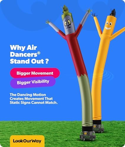 LookOurWay Halloween Air Dancers Inflatable Tube Man Set | 20ft Monster Wacky...