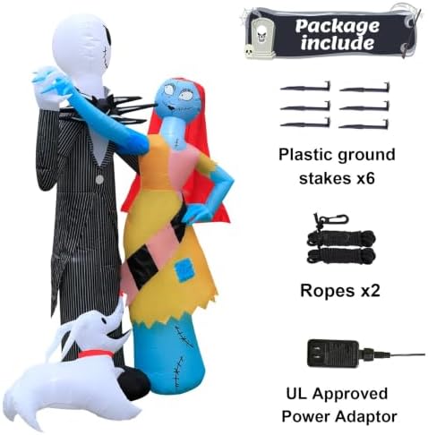 6Ft Inflatable Halloween Outdoor Yard Decoration - Halloween Skeleton Couple ...