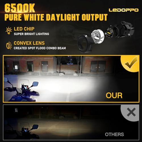 Motorcycle Auxiliary Lights Fog Lights Driving Lights Kit