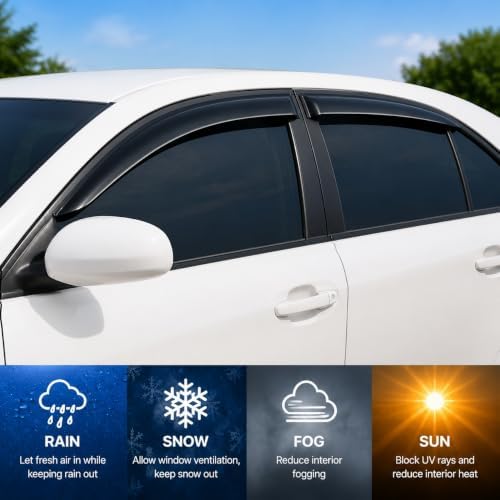 4PCS Side Window Wind Deflectors for Buick Lesabre 2000-2005 94259