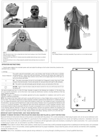 Fun Costumes 6.9FT Animatronic Frederick the Floating Phantom Decoration for ...