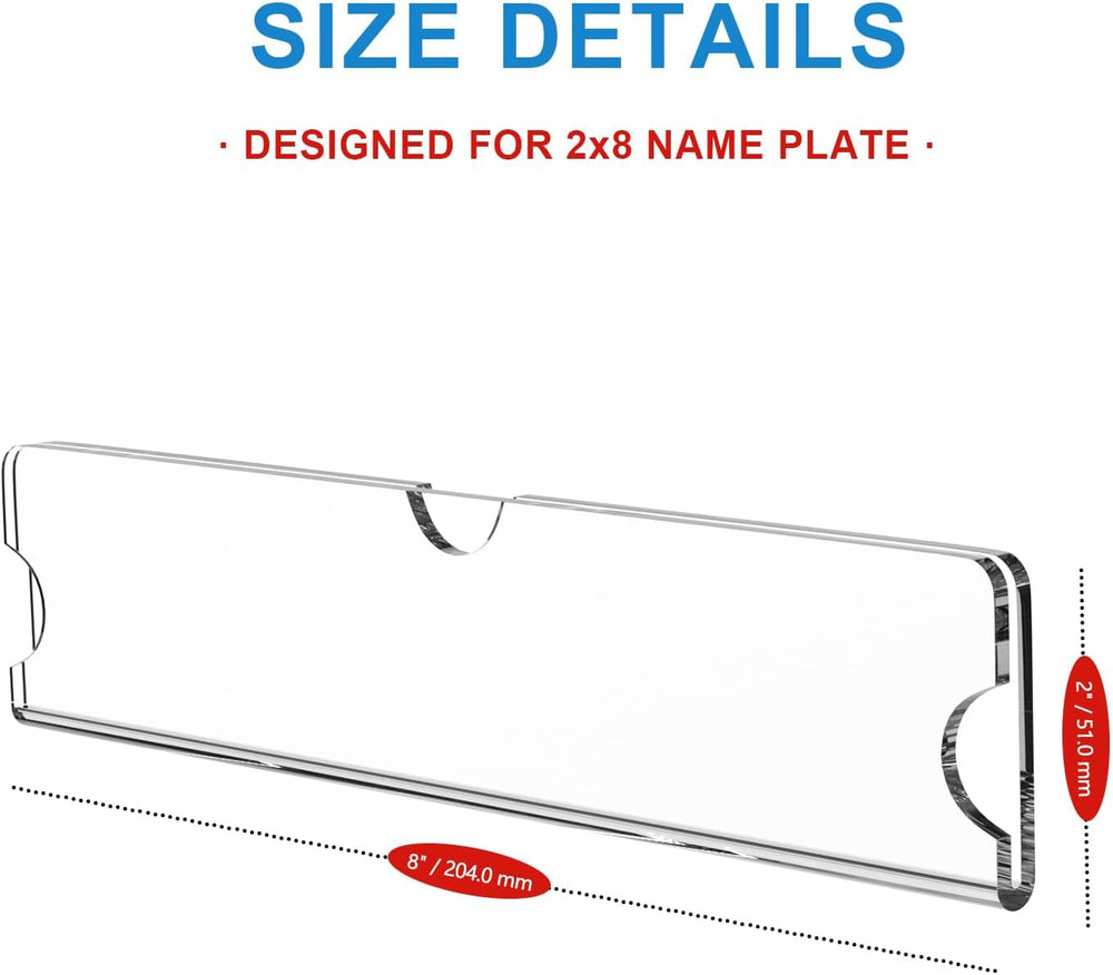 WINFFOR Acrylic Nameplate with Adhesive Tapes - 50 Pack Classroom Name Plates...