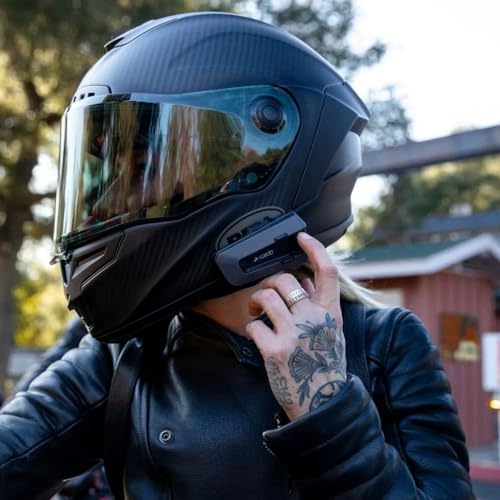 Cardo PACKTALK Edge Motorcycle Bluetooth Communication System Headset Interco...