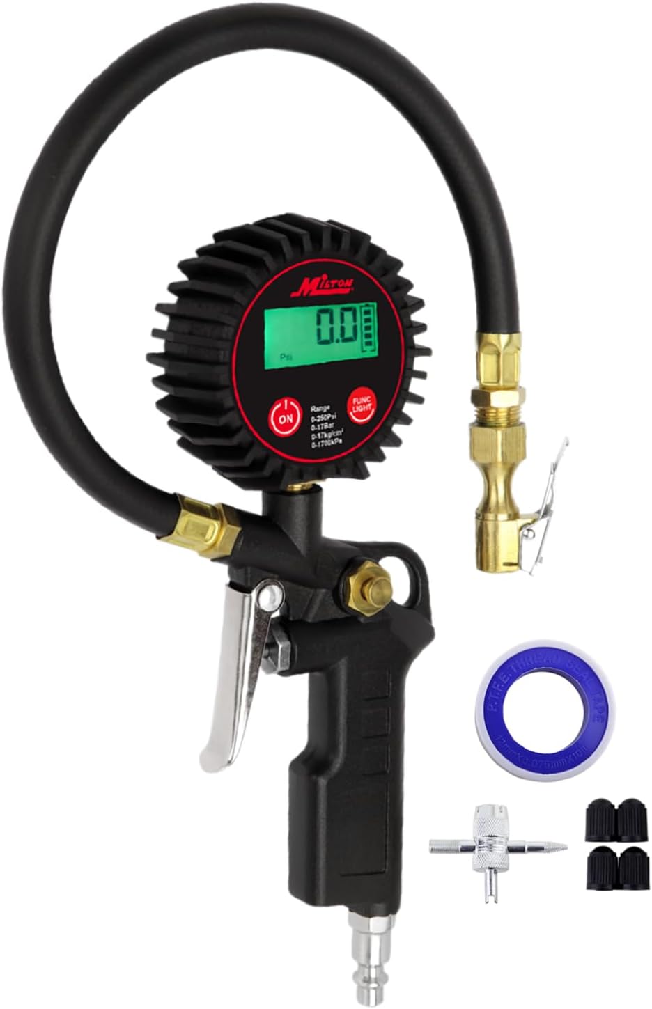 Milton 507KIT Digital Tire Inflator Car Accessories w/Accurate Air Tire Press...
