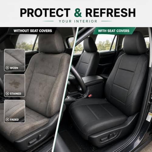 GIANT PANDA Front Seat Covers for Nissan Rogue Altima Sentra Versa Kicks Mura...