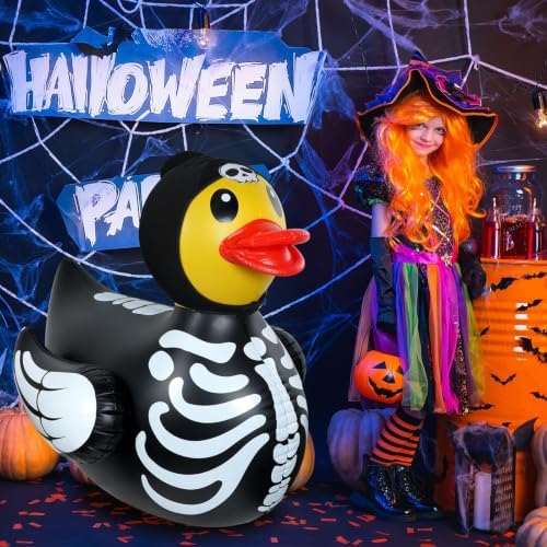 1Pcs 4.6 Feet Halloween Giant Inflatable Duck Outdoor Decorations,Huge Blow U...