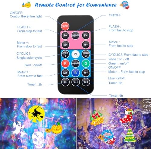 HAKUTA Christmas Projector Lights,HD Wave Ocean Effect LED Projector with 16p...