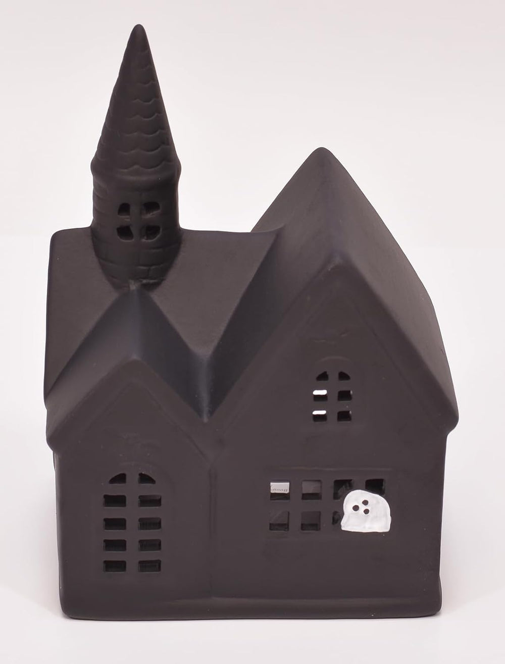 Mark Feldstein Black Porcelain Haunted Halloween LED Village, 10 Pc