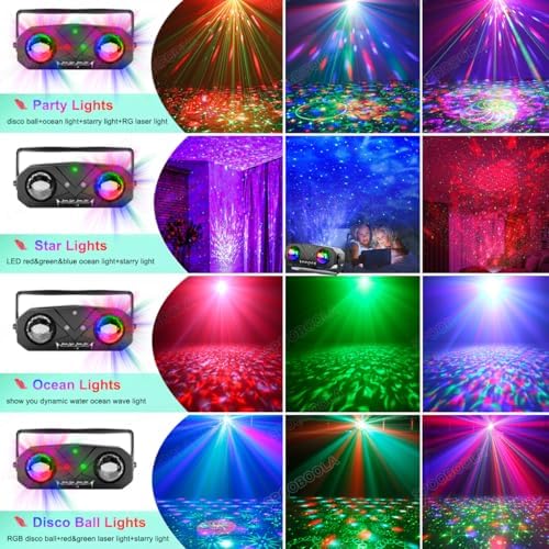 Party Disco Ball, Dj Disco Light Strobe Dance Sound Activated with Remote Con...
