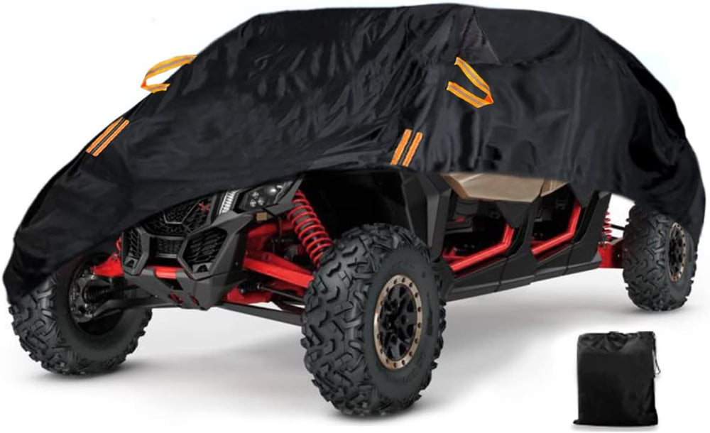 Waterproof UTV Cover, Heavy Duty Black Oxford Cloth All-Weather Protection UT...