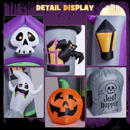 ZPISF Halloween Inflatables 12 FT Haunted House Castle Archway Decorations