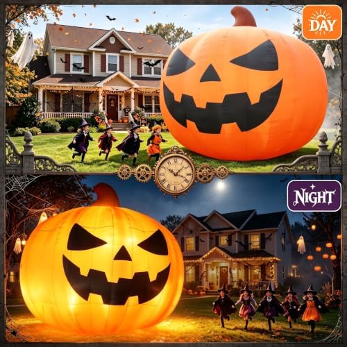 26FT Giant Inflatable Pumpkin Lighted Outdoor Halloween Decor