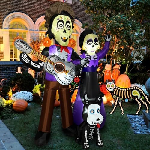 6 FT Halloween Inflatables Decoration, Blow Up Yard Decorations, Day of The D...