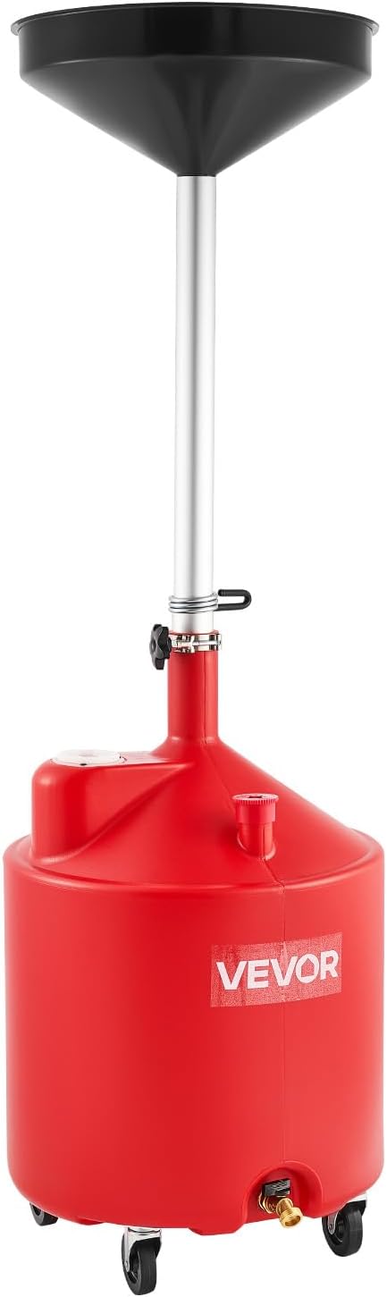 VEVOR 18 Gallon Waste Oil Drain Tank, Industrial Fluid Drain Tank