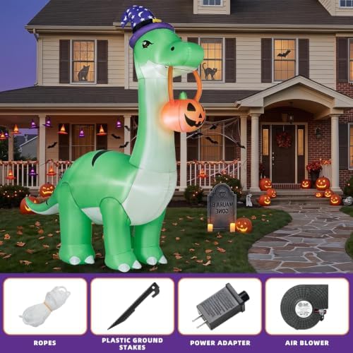 12FT Halloween Inflatable Huge Dinosaur Decorations Outdoor Blow Up