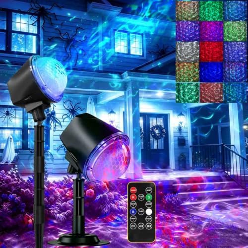 Christmas Ocean Wave Projector Light Outdoor,Halloween Water Effect Lamp