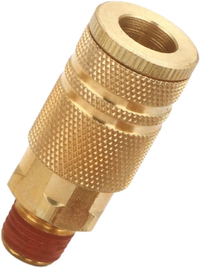 1/4 Inch Brass Male Industrial Coupler, 12 Pack
