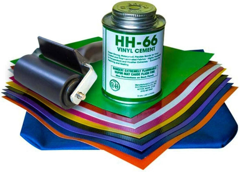Moose Supply Pro Vinyl Repair Patch Kit with HH-66 Cement & Roller