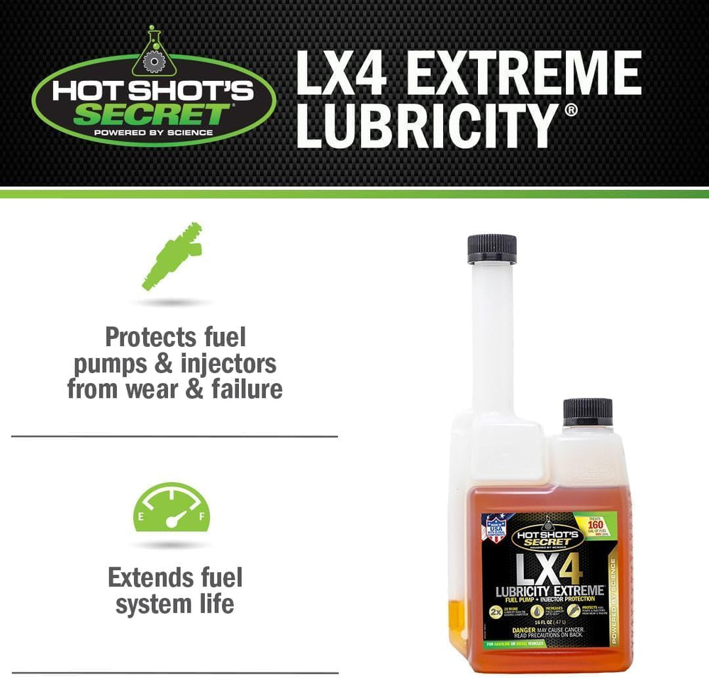 Hot Shot's Secret LX4 Lubricity Extreme 3 Pack of 16 Ounce Bottles, Packa...