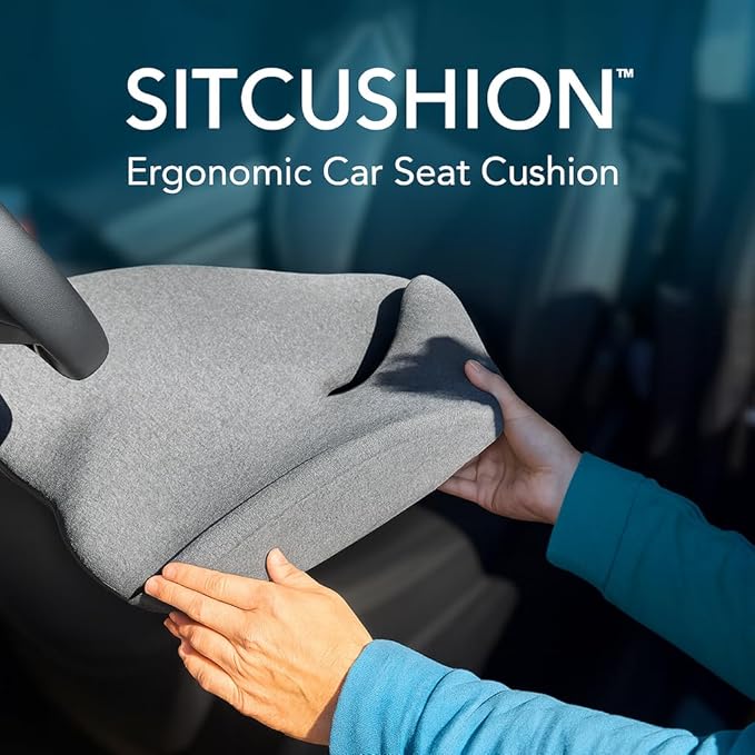Car Seat Cushion for Driving — Orthopedic Memory Foam Car Seat Pad for Sciatica