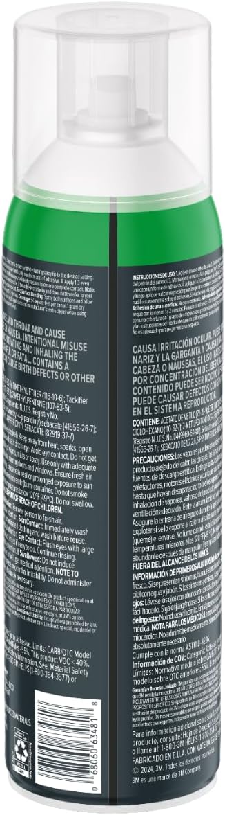 3M Max Strength 90 Contact Adhesive Spray, 12.6 oz (Pack of 2) – Low VOC Heav...