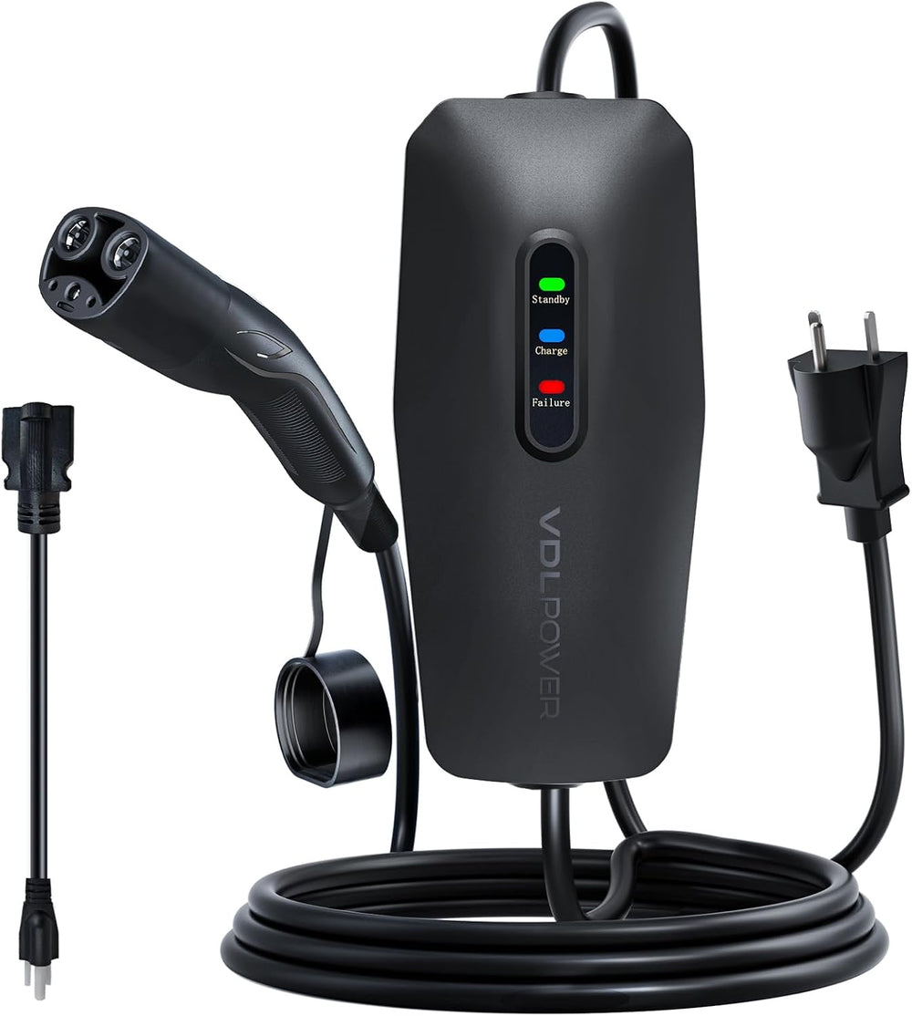 Level 1/2 EV Charger for Tesla 16Amp, Electric Vehicle Portable Charger