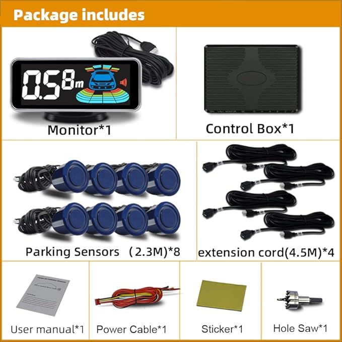 Car Parking Sensors Kit Reverse Radar parktronic System Auto Electronics