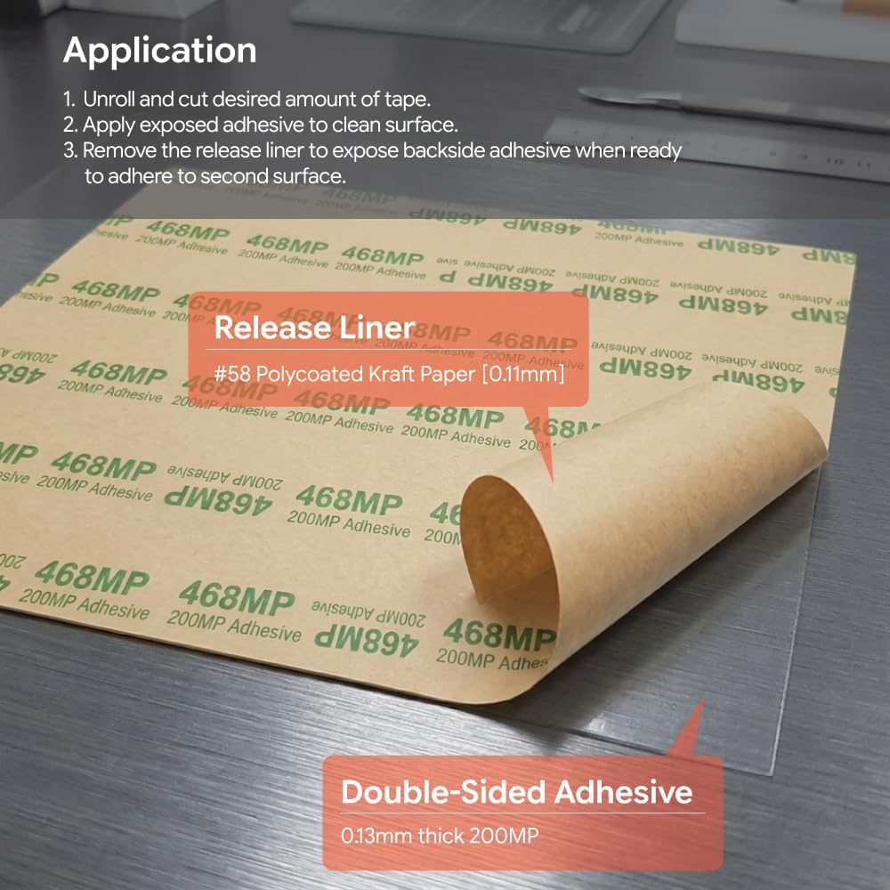 Gizmo Dorks 468MP Double Sided Adhesive Transfer Tape Roll 12 in x 20 ft