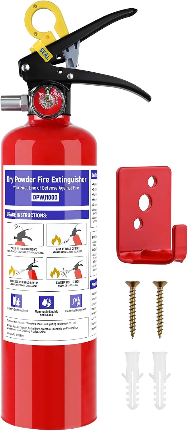 1 Pack ABC Dry Chemical Fire Extinguisher - 2.5 lb 1A:10B:C Fire Extinguisher...