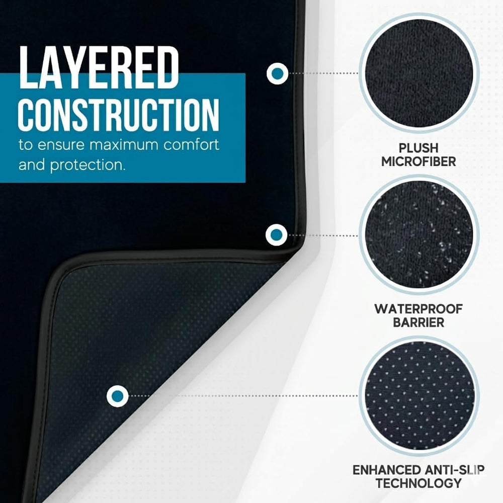 DryvaSeat - Premium Microfiber Towel Car Seat Cover - Waterproof & Sweatp...