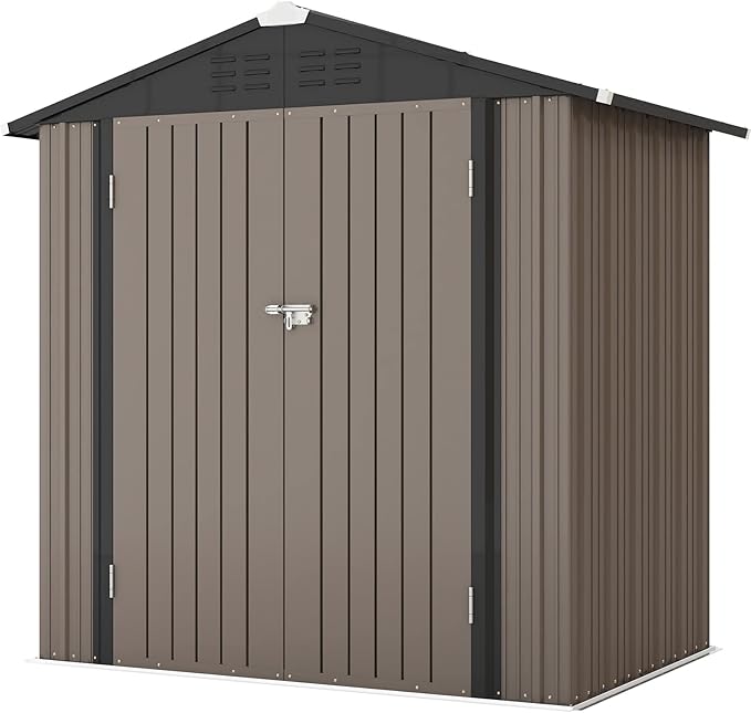 Patiowell 6x4 FT Outdoor Storage Shed, Garden Tool Storage Shed