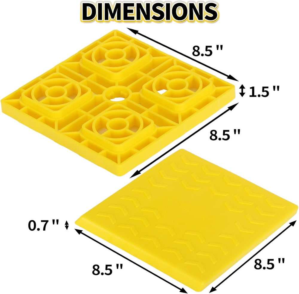 OULEME 12 Pack RV Leveling Blocks, Stackable Jack Blocks, Interlocking Leveli...