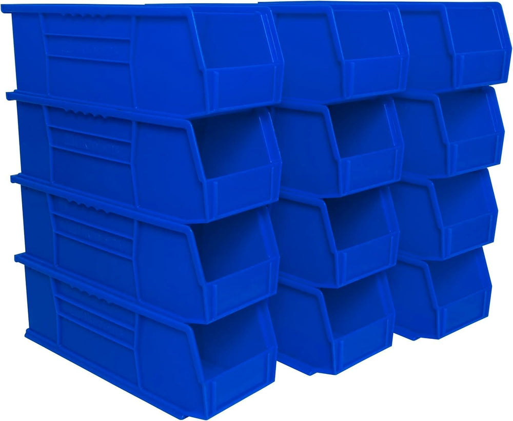 Akro-Mils 12 Pack AkroBins Plastic Storage Bins, Space-Saving Stackable Organ...