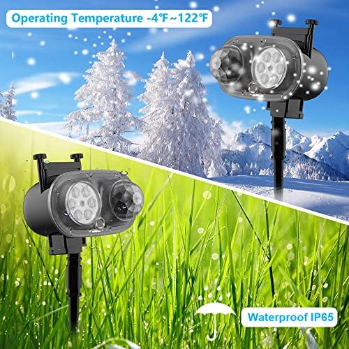 2025 Upgrade Halloween Christmas Projector Lights,2-in-1 Moving Holiday Lands...