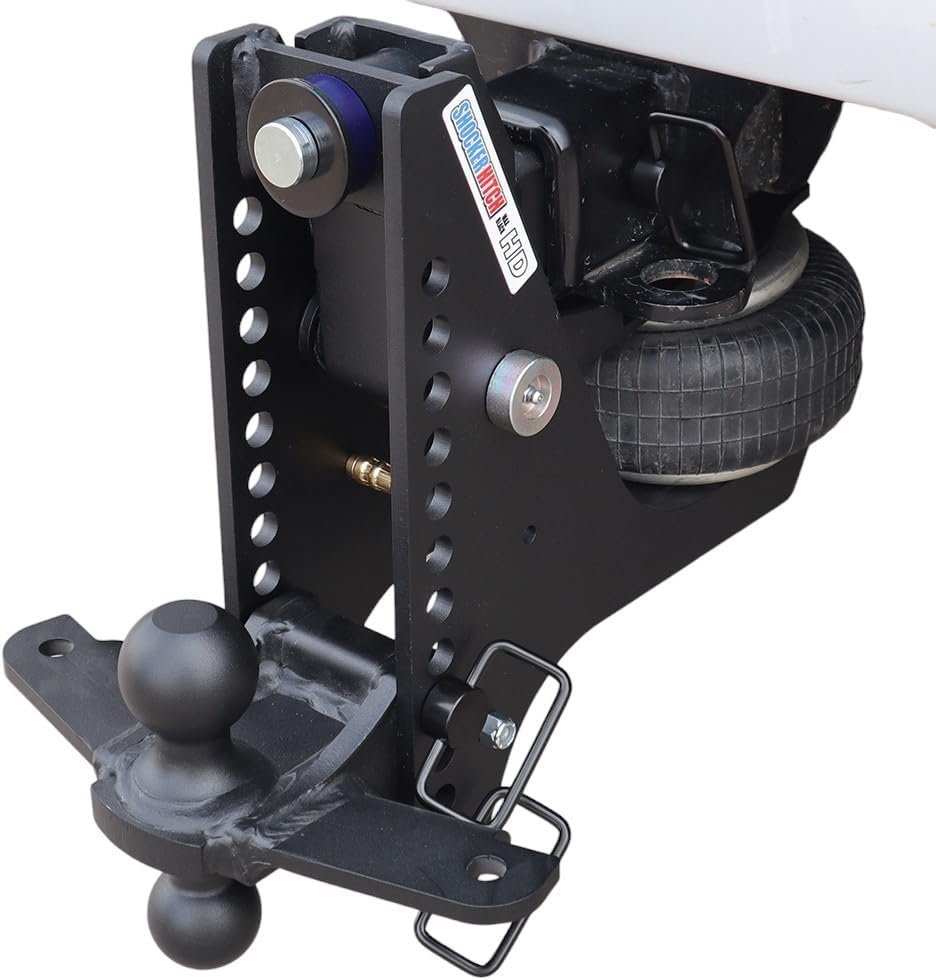 Shocker HD Max Black Super Drop Air Hitch with Sway ControlBlack Combo 2"...
