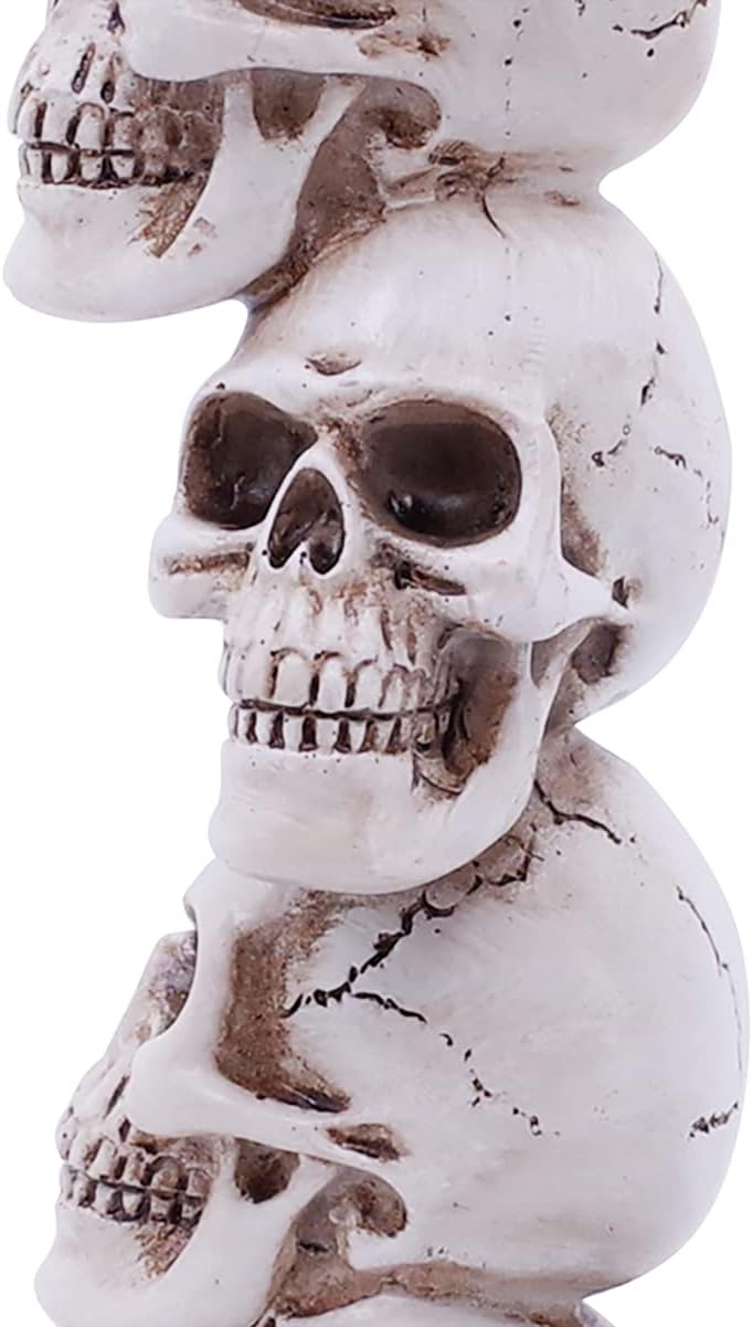 Etistta Halloween Skull Candle Holder for Fireplace Decorations, 9.5 Inch Tal...