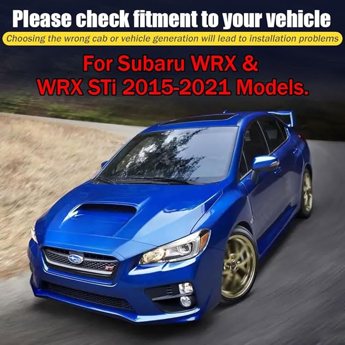 Rain Guards for WRX & WRX STi 2015-2021 Models, Tape-on Side Window Defle...