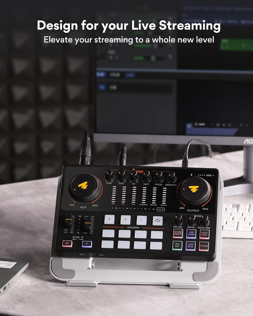 MAONO-MaonoCaster-Podcast Equipment Bundle for 2-includes All-in-one Audio In...