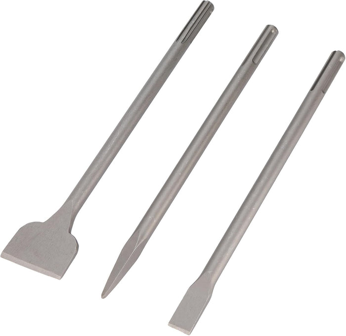 SDS MAX Shanks 16"Chisel Set,3 Pcs Masonry Concrete Drill Bit