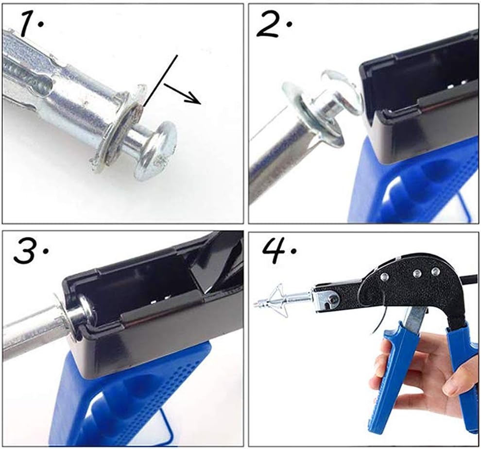 TOVOT 77PCS Wall Anchor Setting Tool Heavy Duty Hollow Wall Anchor Tool with ...