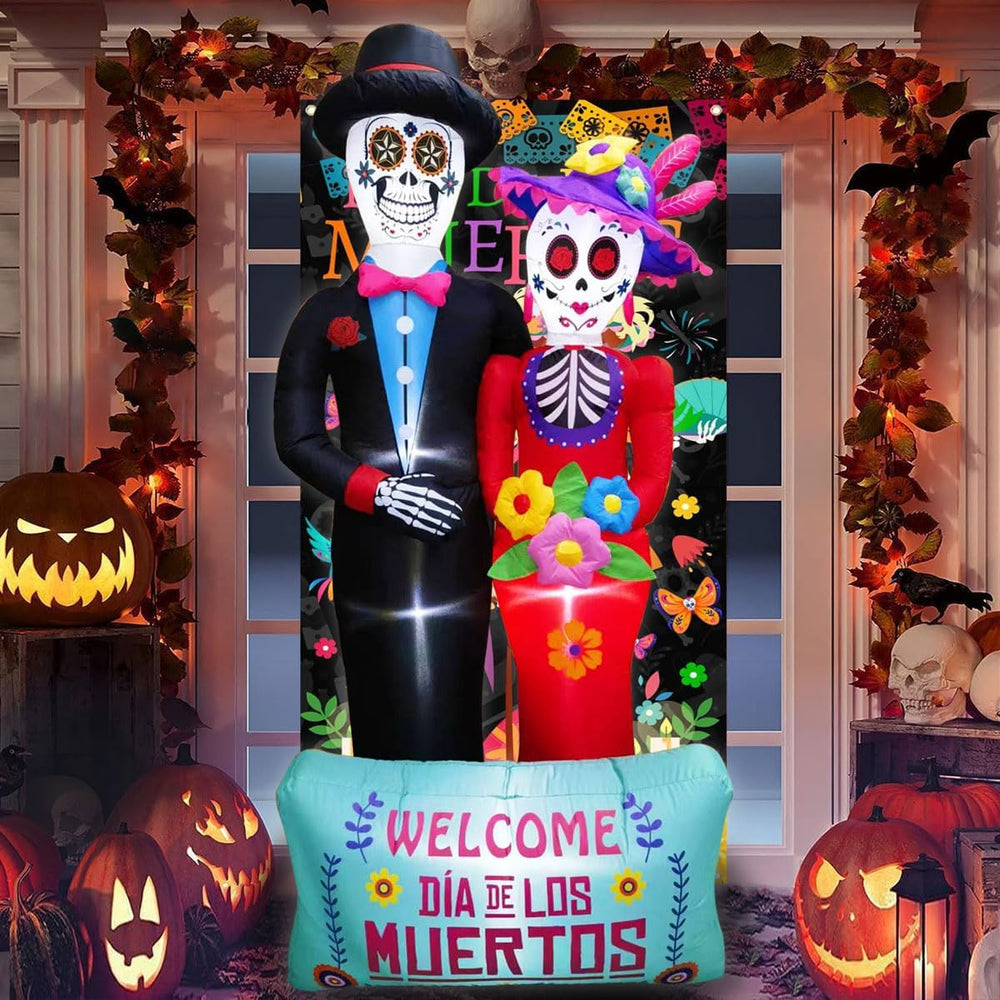 Dia De Los Muertos Decoration, 6 FT Halloween Inflatables Décor Day of The De...