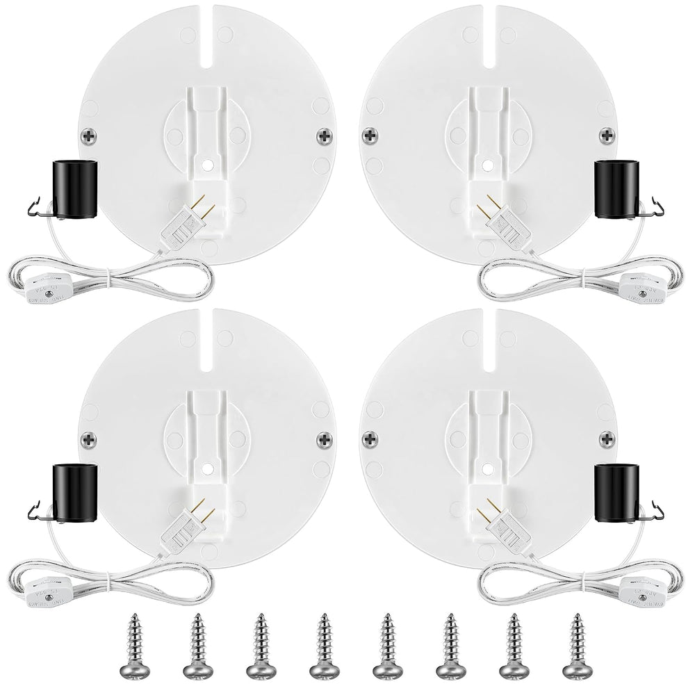 Meonum 4 Set Blow Mold Light Kit E26 E27 Socket, Cord with Switch and Plug