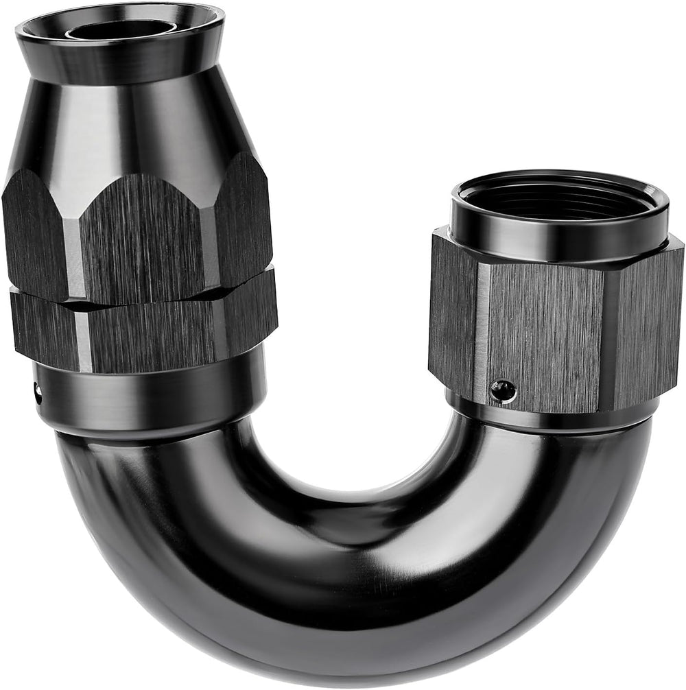 EVIL ENERGY 12AN 180 Degree PTFE One Piece Full Flow End Hose Fitting Aluminum