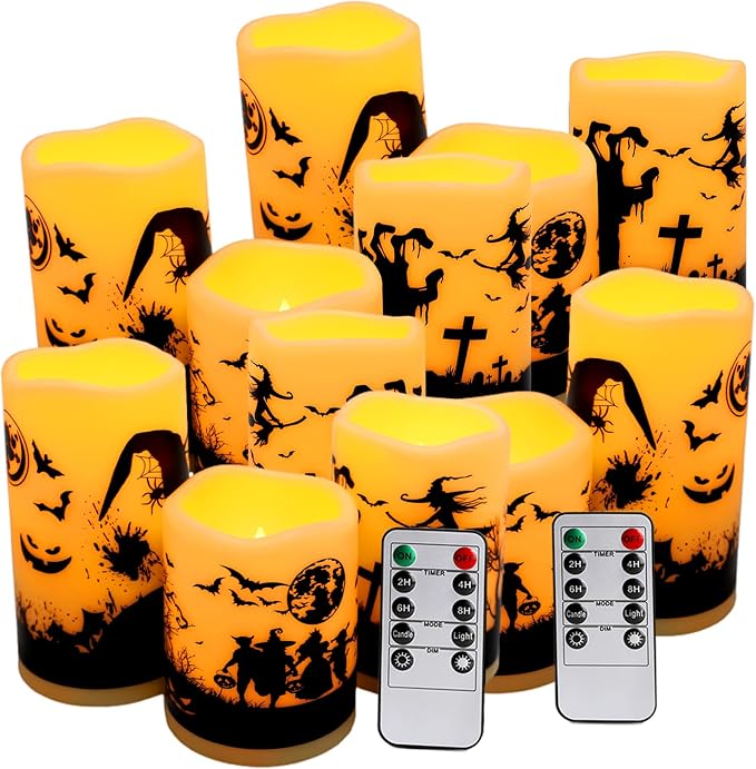 12-Pack Waterproof -Flameless Led Candles,Remote Control and Timer Functions ...