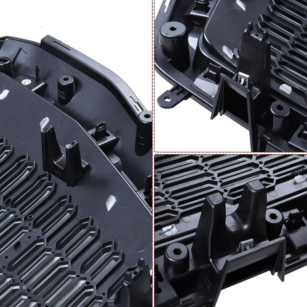 Grille Set 8pcs Compatible with 2021-2024 GMC Yukon/Yukon XL Denali Front Upp...