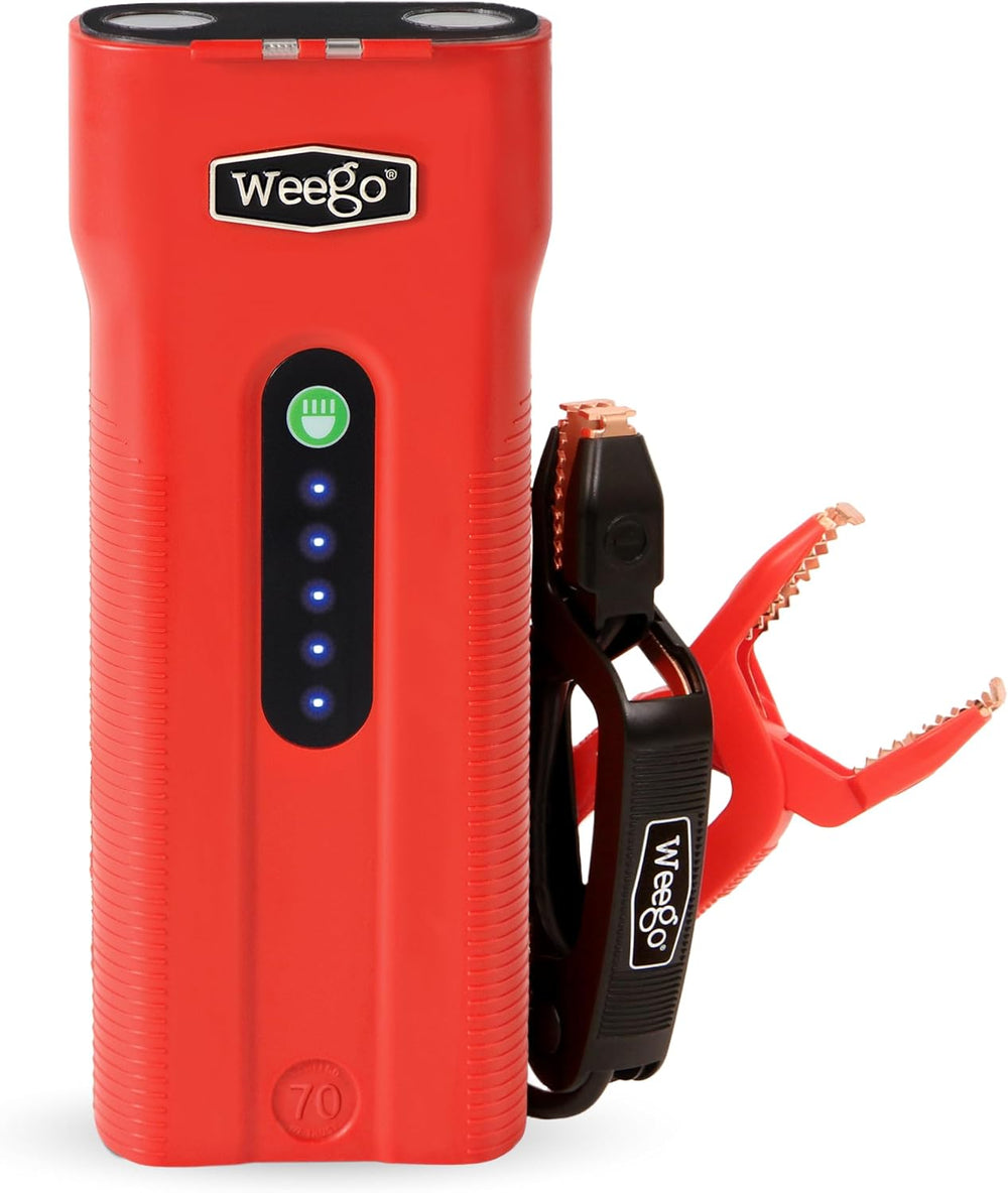 Weego N70 12V Portable Jump Starter, 2500 Peak Amp / 700 Cranking Amp, Patented