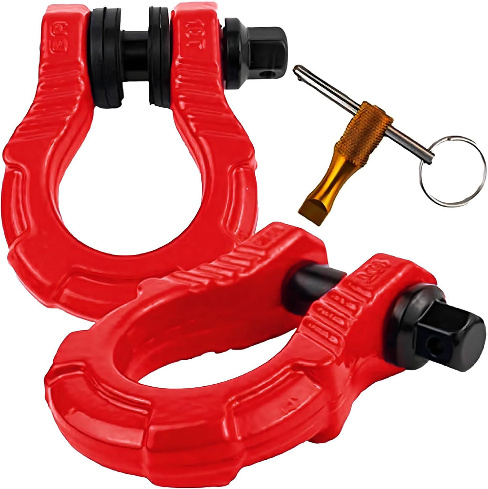 GearAmerica UBER Shackles with Anti-Theft Lock - 80,000 Lbs (40 T) Strength -...