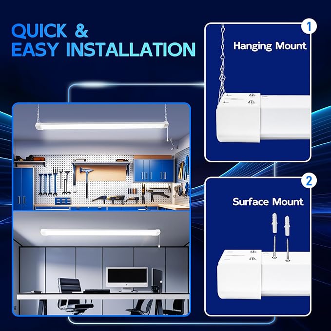 hykolity 4FT 70W LED Shop Light Linkable, 5000K Utility Shop Lights
