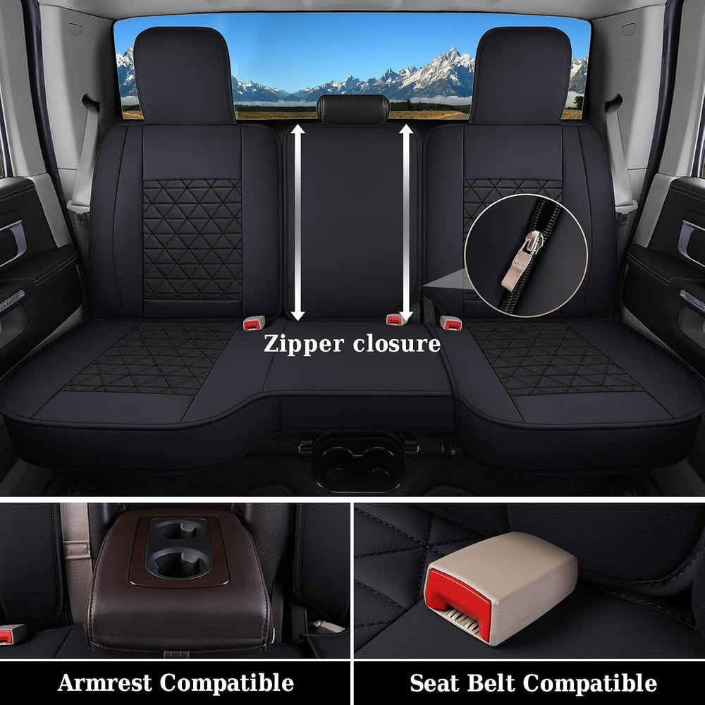 Coverado Ram Seat Covers Full Set, Waterproof Ram 1500 Seat Cover Compatible ...