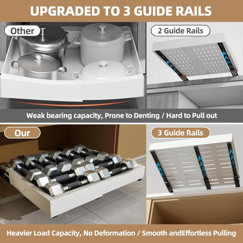 Expandable Pull Out Cabinet Organizer, Adjustable Width 12"-19" &am...